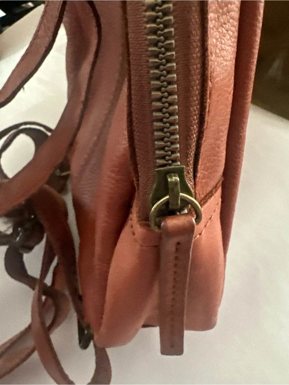 American Leather Co. Denise Mini Backpack Brown Genuine Leather Adjustable Strap